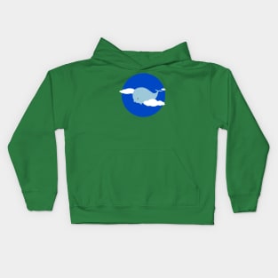 Whale in the clouds Kids Hoodie